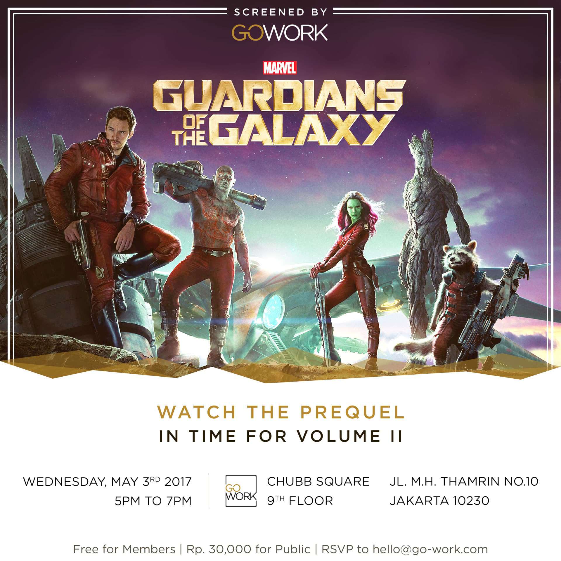 Movie Night: Guardians of The Galaxy Vol 1. (3 May 2017)
