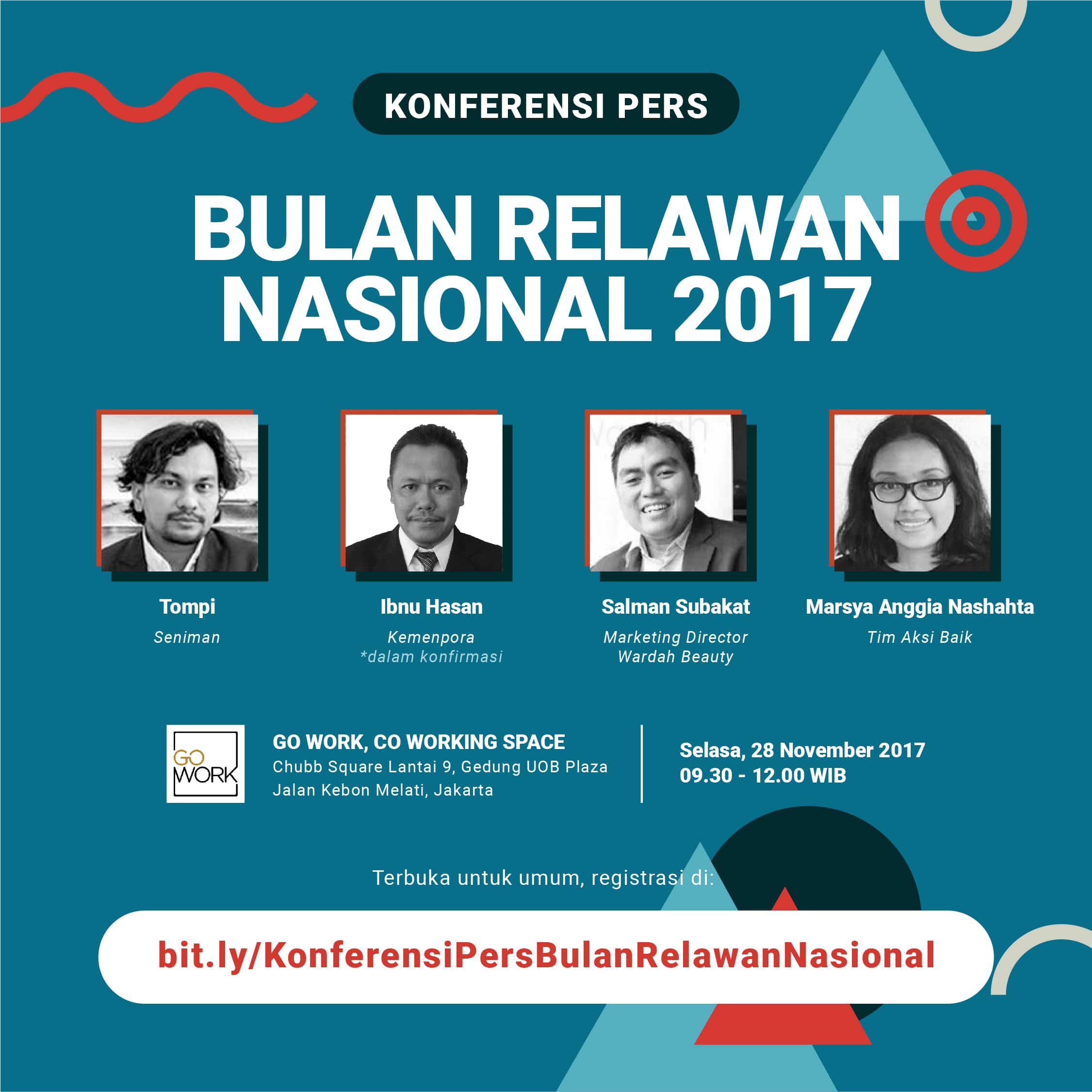 Konferensi Pers – Bulan Relawan Nasional 2017 (28 November 2017)
