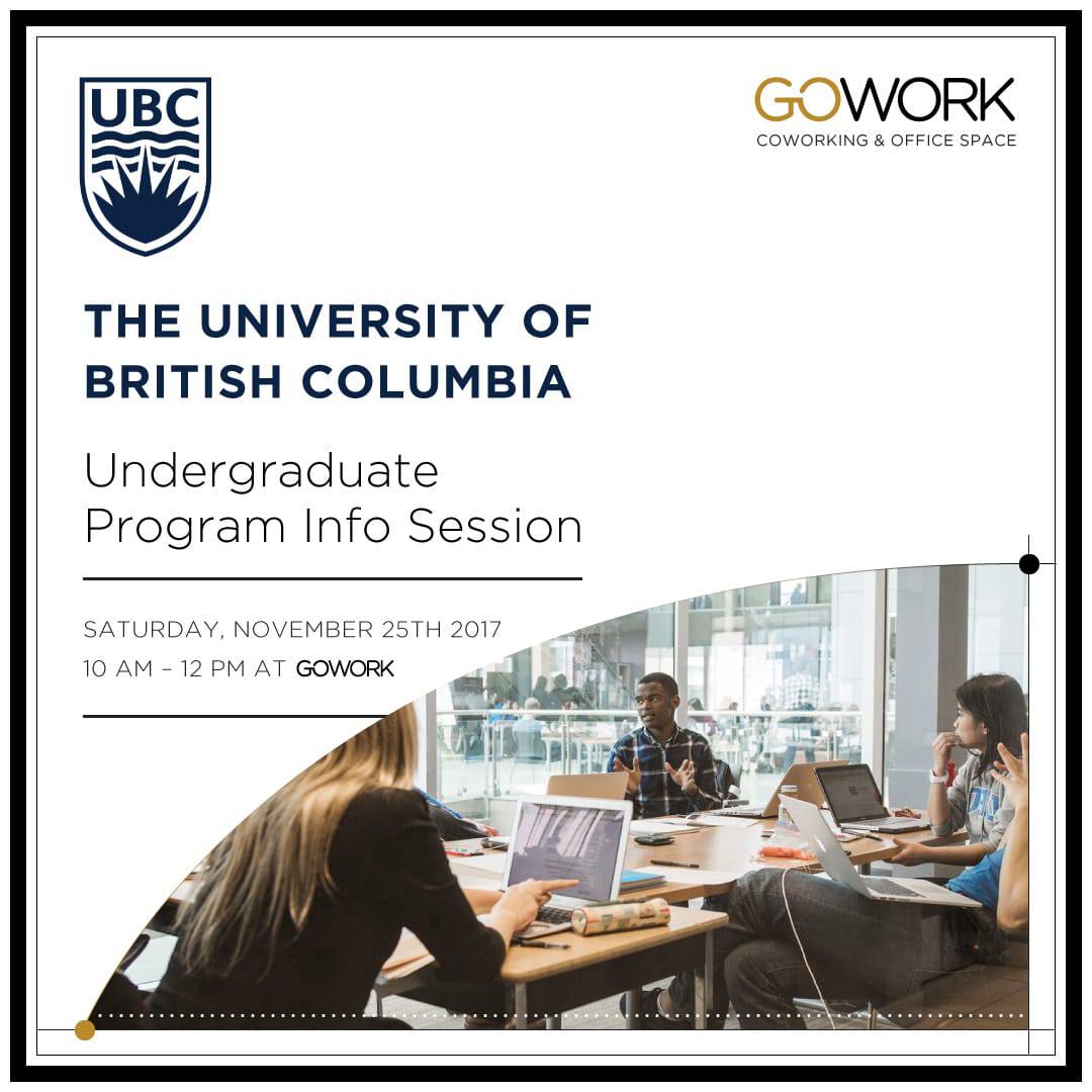 GoWork x University of British Columbia (25 November 2017)
